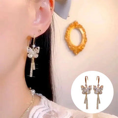 🎁Crystal Butterfly Tassel Earrings