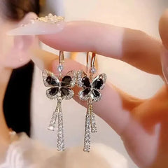 🎁Crystal Butterfly Tassel Earrings