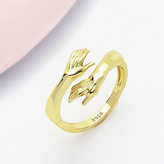 New-Couple Hug Ring Womens Day Gift Friends Mother Sister Girlfriend Gift